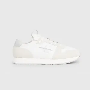 Suede Laceup sneaker - White