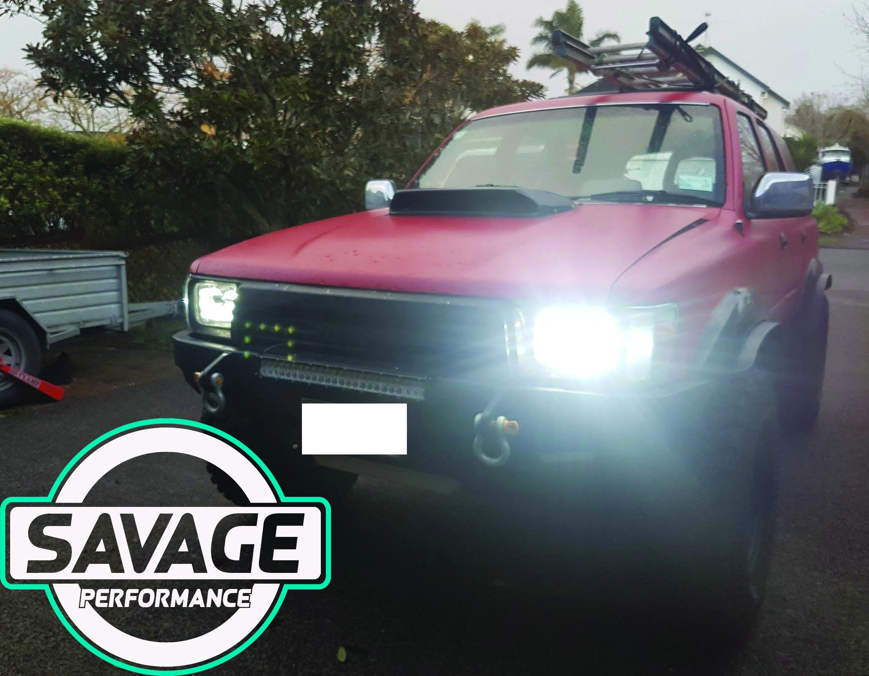 Suits Toyota Hilux Aftermarket 7 Inch x 5 Inch LED Headlights *Savage Performance*