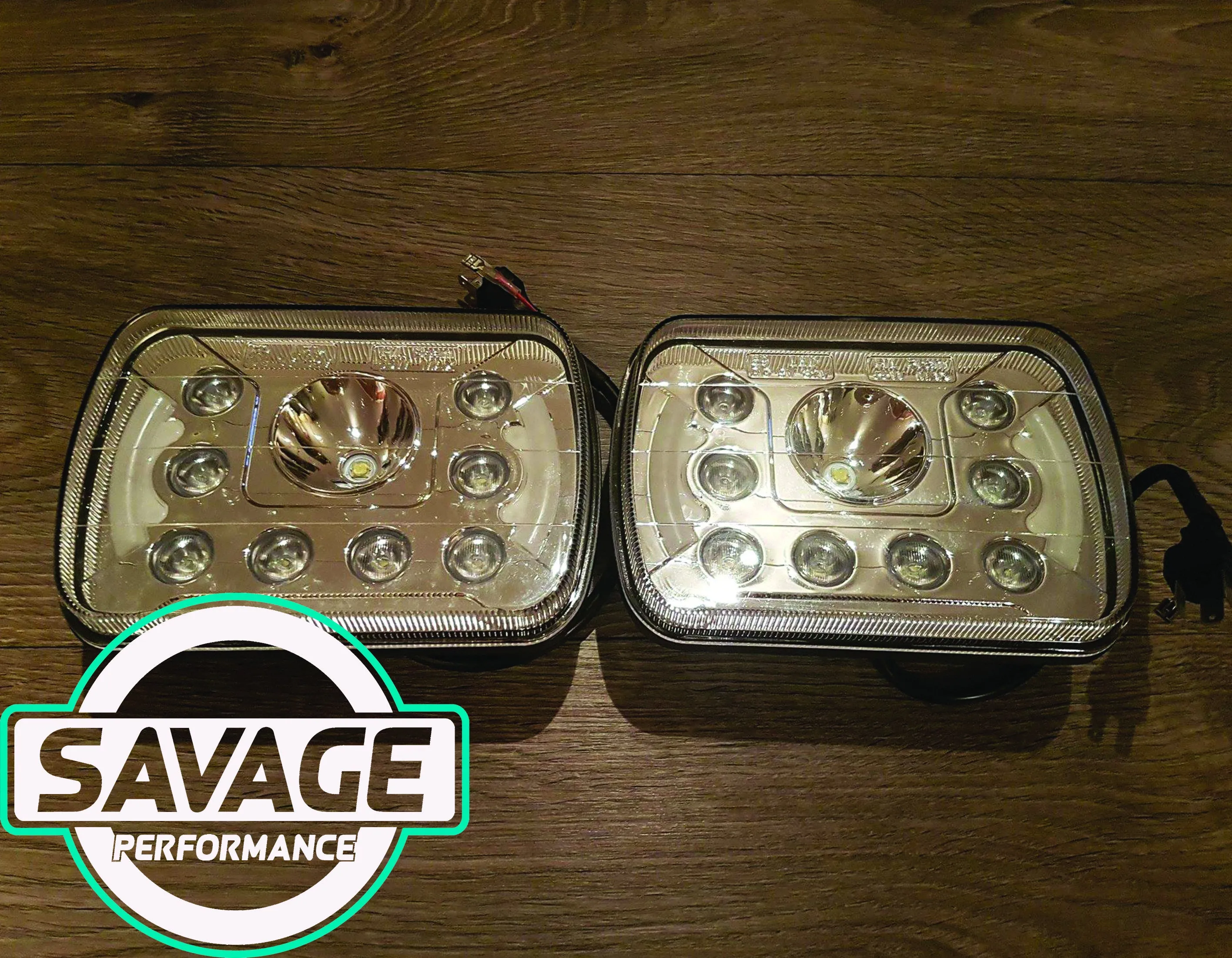 Suits Toyota Hilux Aftermarket 7 Inch x 5 Inch LED Headlights *Savage Performance*