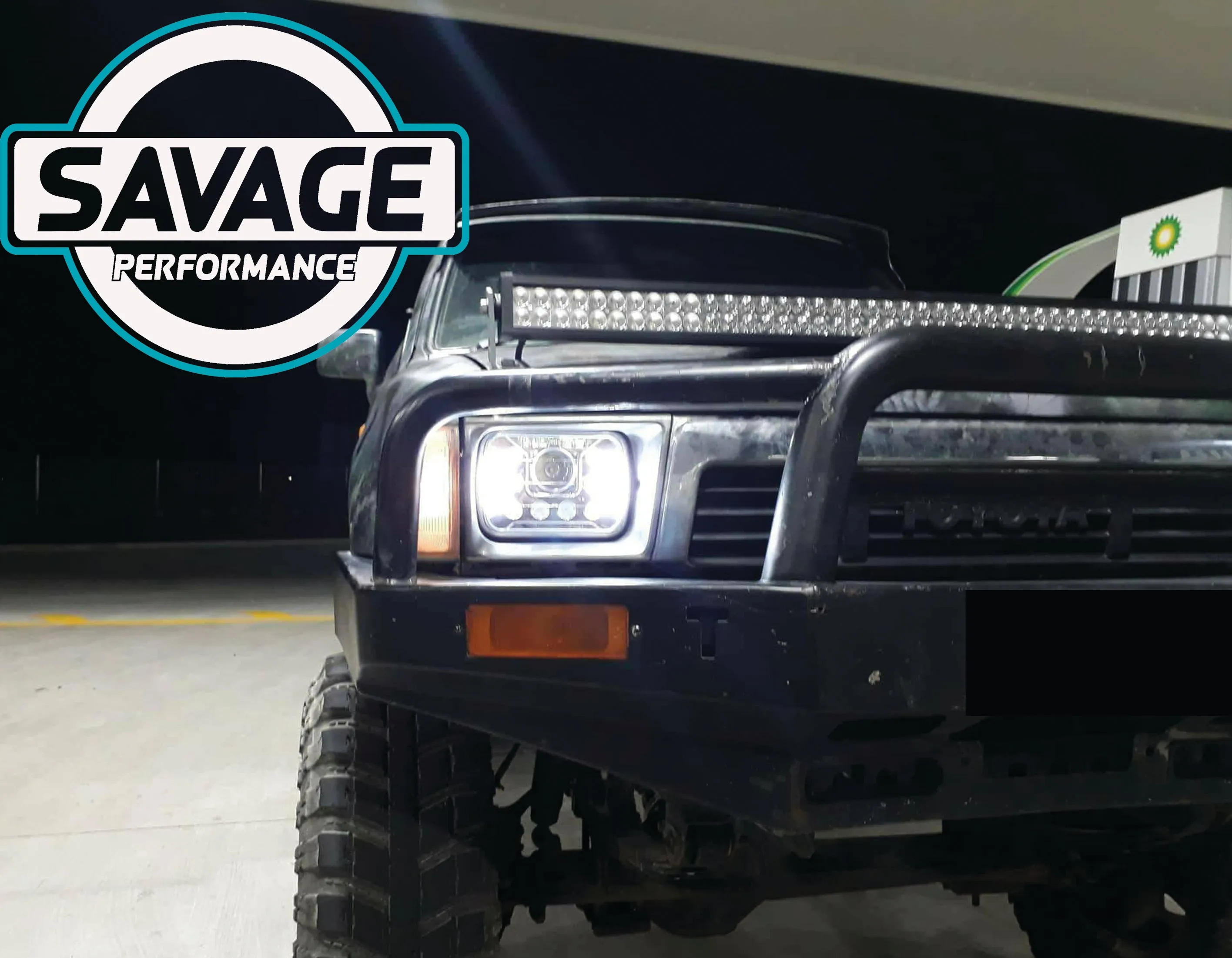 Suits Toyota Hilux Aftermarket 7 Inch x 5 Inch LED Headlights *Savage Performance*