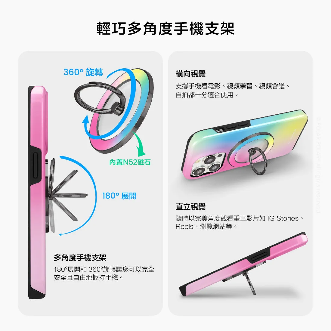 Sweet Dream Holo - Black MagSafe Phone Grip and Ring Holder Stand