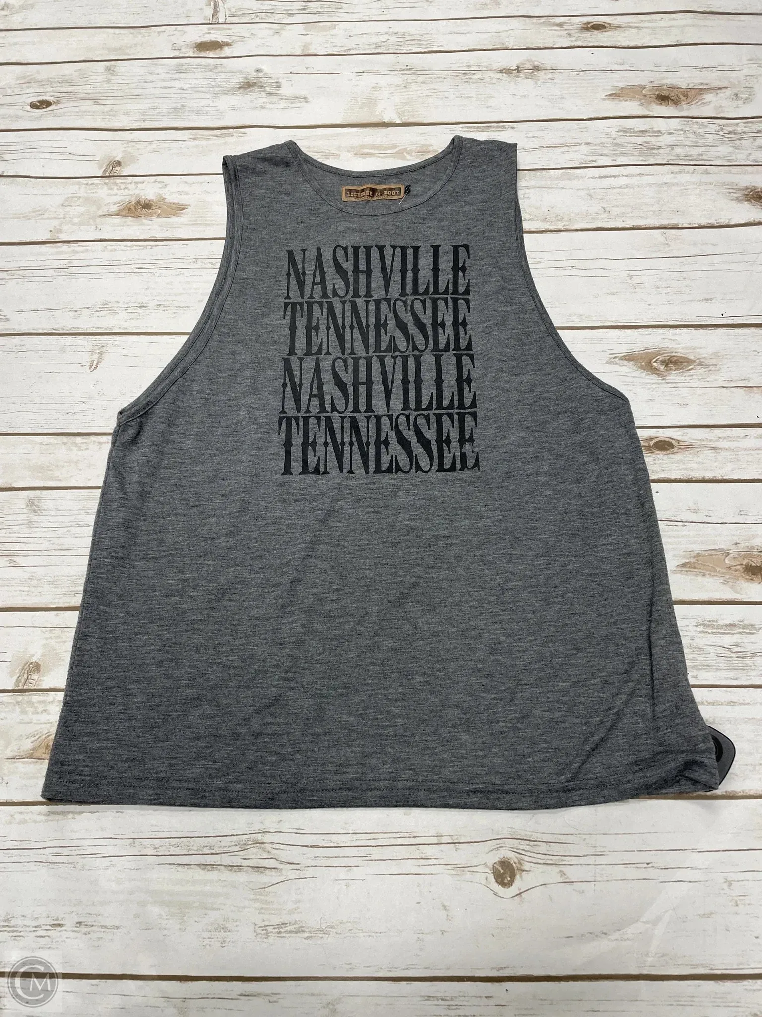 Tank Top By Clothes Mentor In Grey, Size: Xl