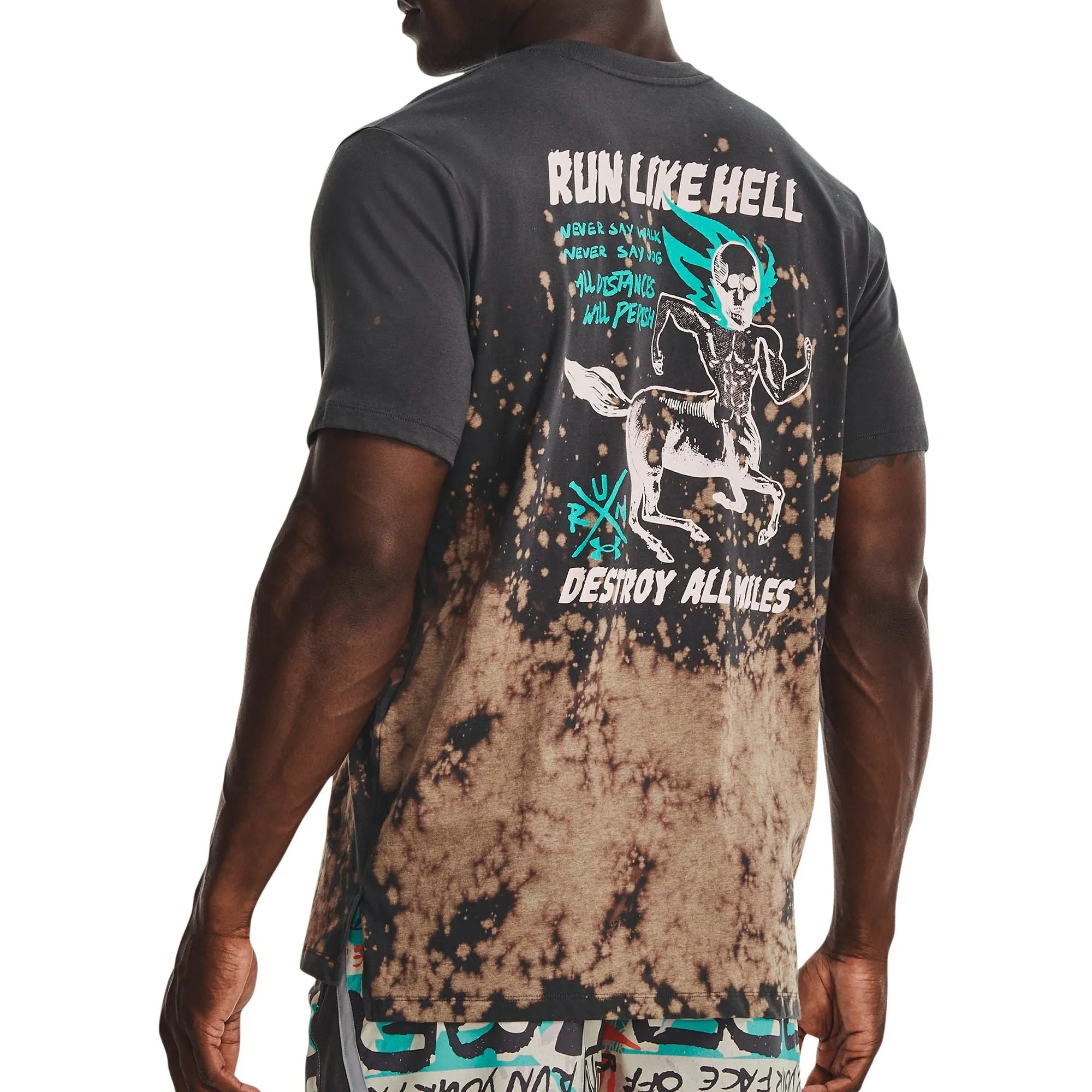 Under Armour Destroy All Miles Short Sleeve Mens Running Top - Grey