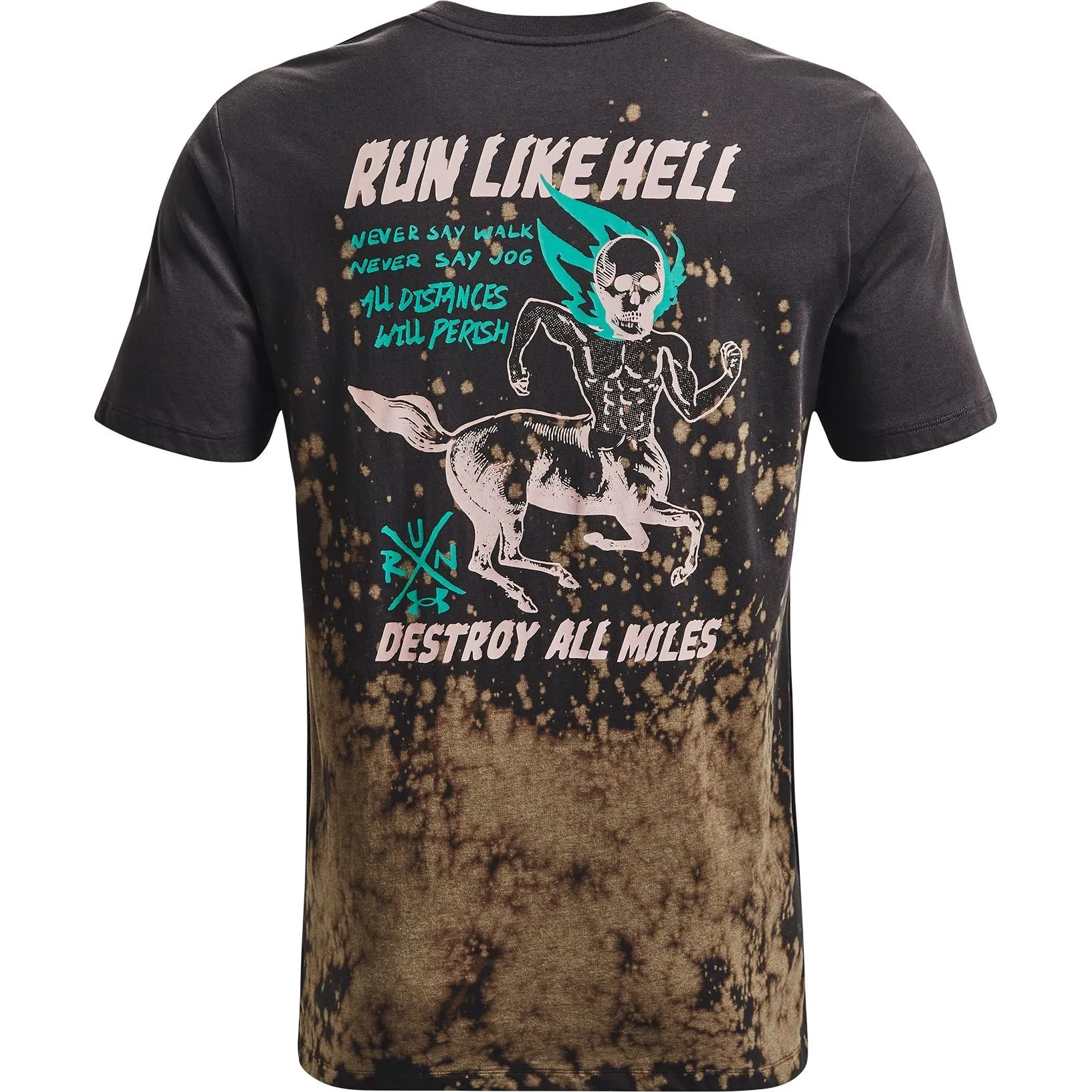 Under Armour Destroy All Miles Short Sleeve Mens Running Top - Grey