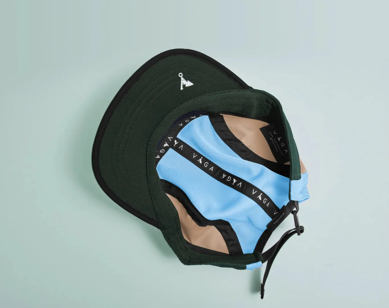 VAGA Club Cap - Camel/Beige Light Blue/Army Green