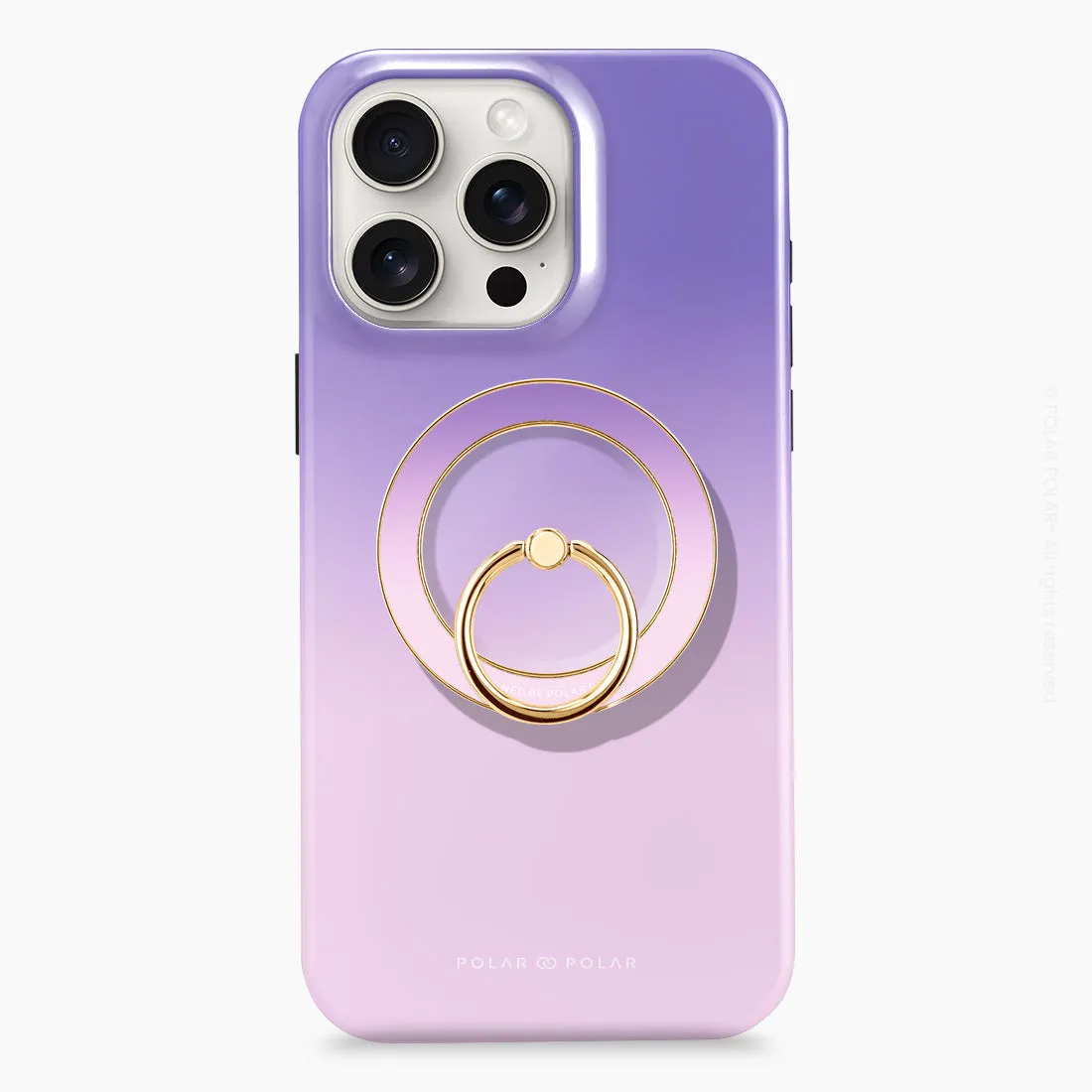 Violet Blue Pastel - Golden MagSafe Phone Grip and Ring Holder Stand