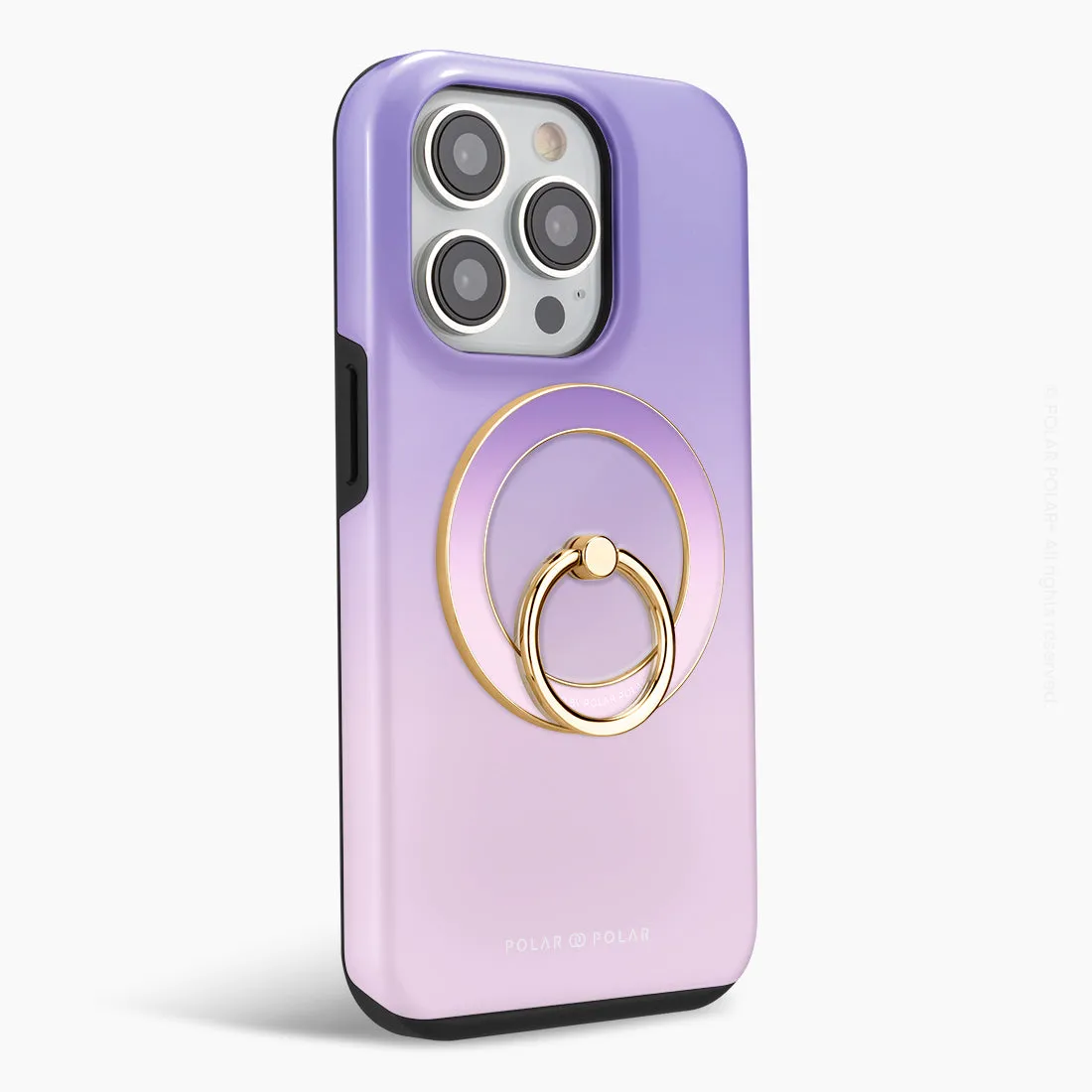 Violet Blue Pastel - Golden MagSafe Phone Grip and Ring Holder Stand