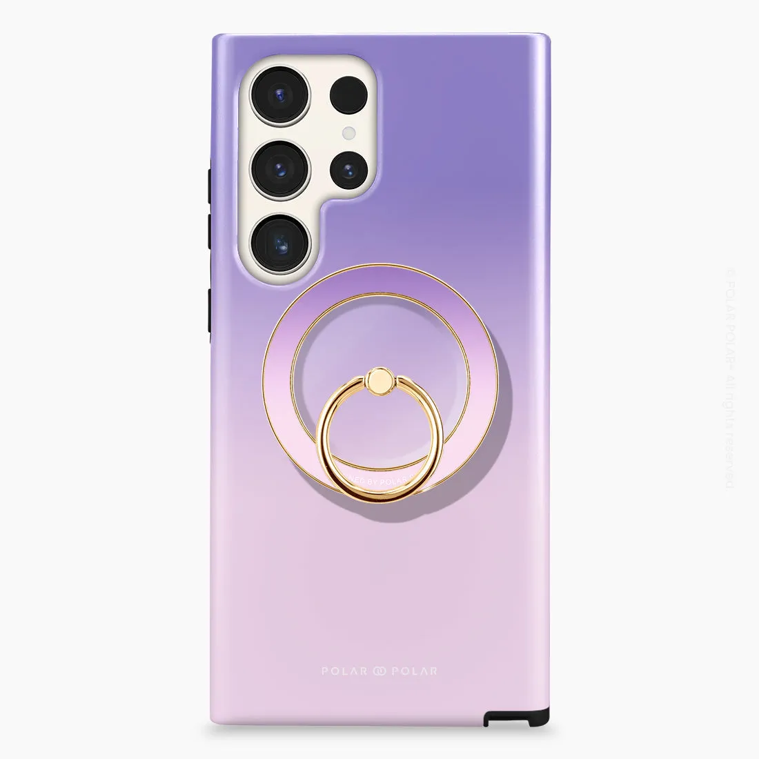 Violet Blue Pastel - Golden MagSafe Phone Grip and Ring Holder Stand