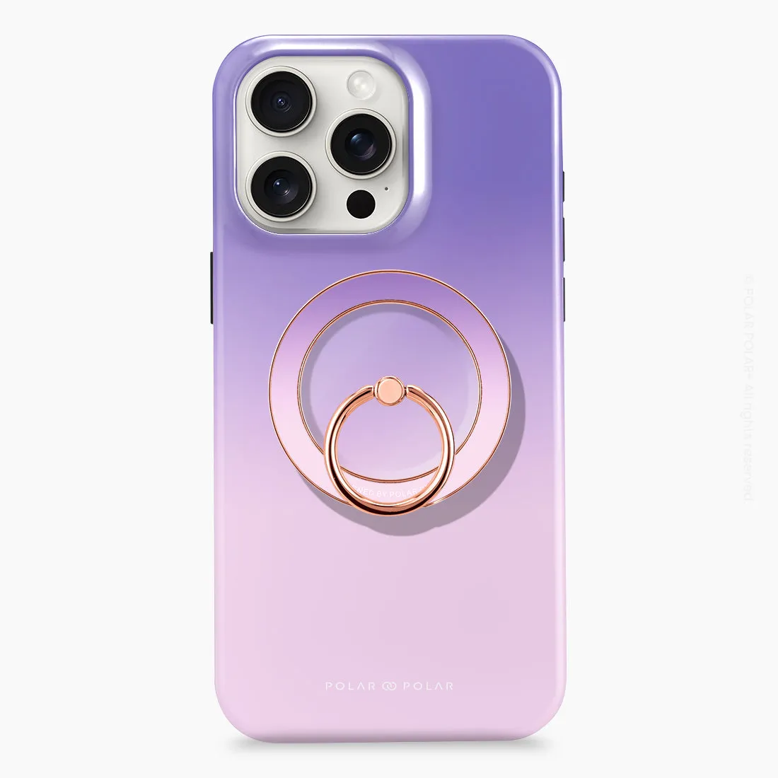 Violet Blue Pastel - Rose Gold MagSafe Phone Grip and Ring Holder Stand