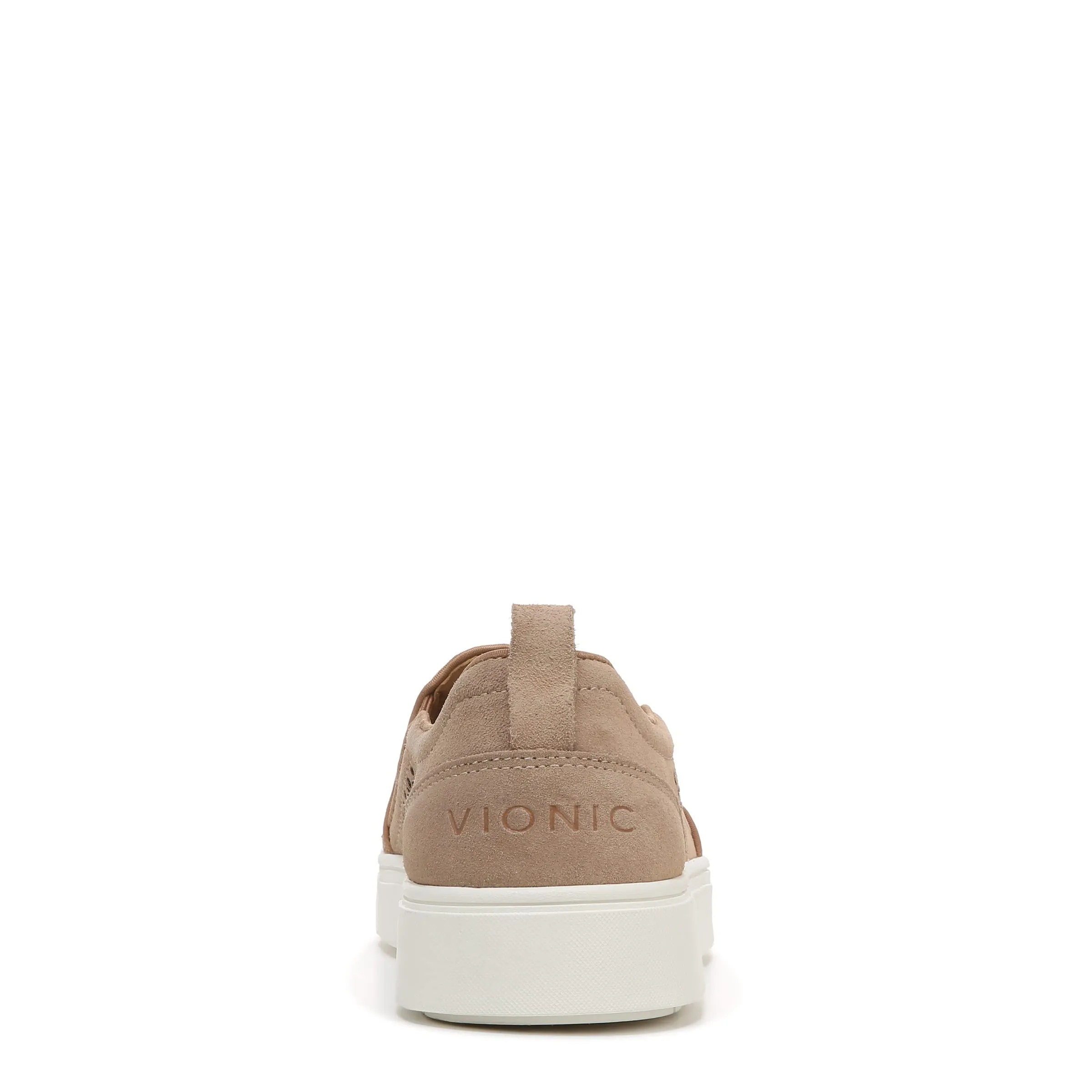 Vionic Women's Sneaker Kimmie Perf- Comfortable Slip Ons That Includes a Built-in Arch Support Wheat Suede 7.5 Medium