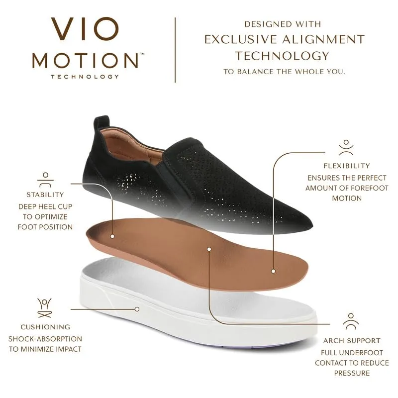 Vionic Women's Sneaker Kimmie Perf- Comfortable Slip Ons That Includes a Built-in Arch Support Wheat Suede 7.5 Medium
