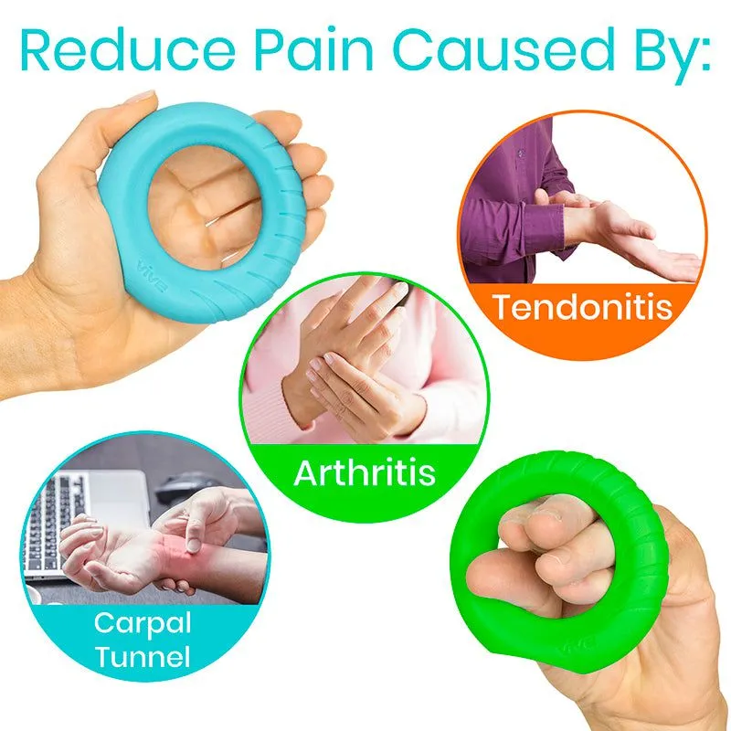 Vive Health Ergonomic Ring Grips - Hand & Forearm Strength