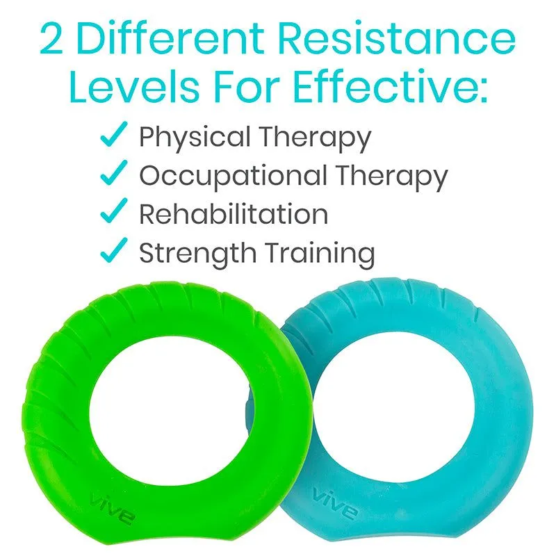Vive Health Ergonomic Ring Grips - Hand & Forearm Strength