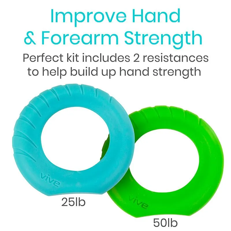 Vive Health Ergonomic Ring Grips - Hand & Forearm Strength