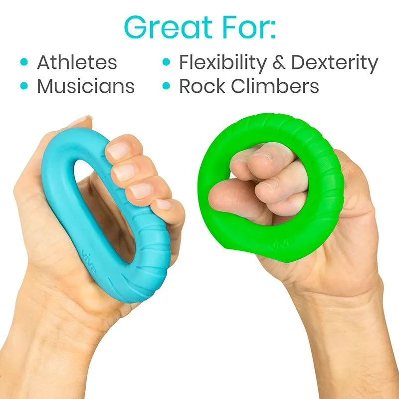 Vive Health Ergonomic Ring Grips - Hand & Forearm Strength