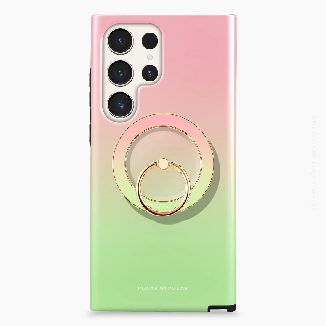 Watermelon Pastel - Golden MagSafe Phone Grip and Ring Holder Stand