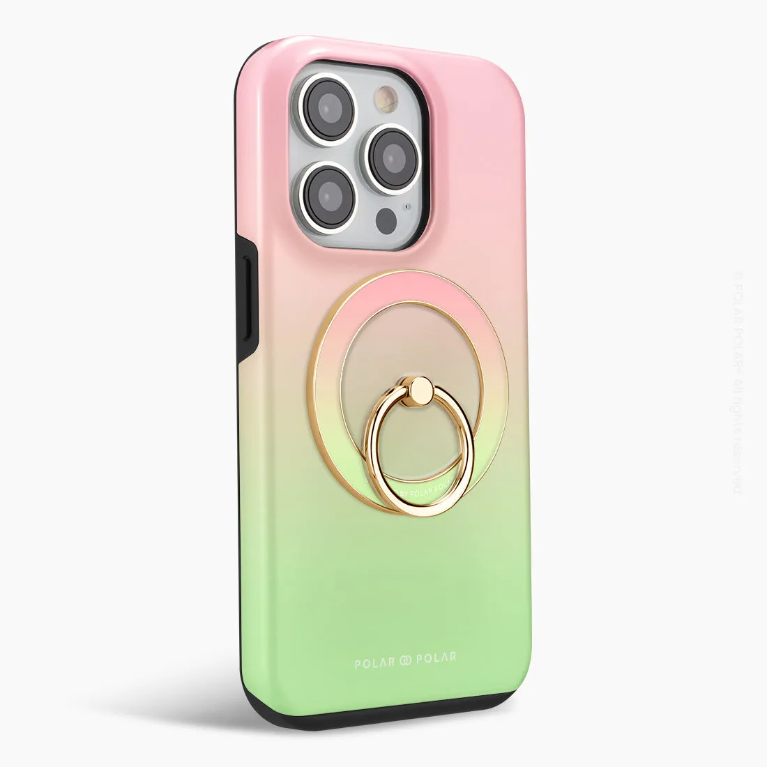 Watermelon Pastel - Golden MagSafe Phone Grip and Ring Holder Stand