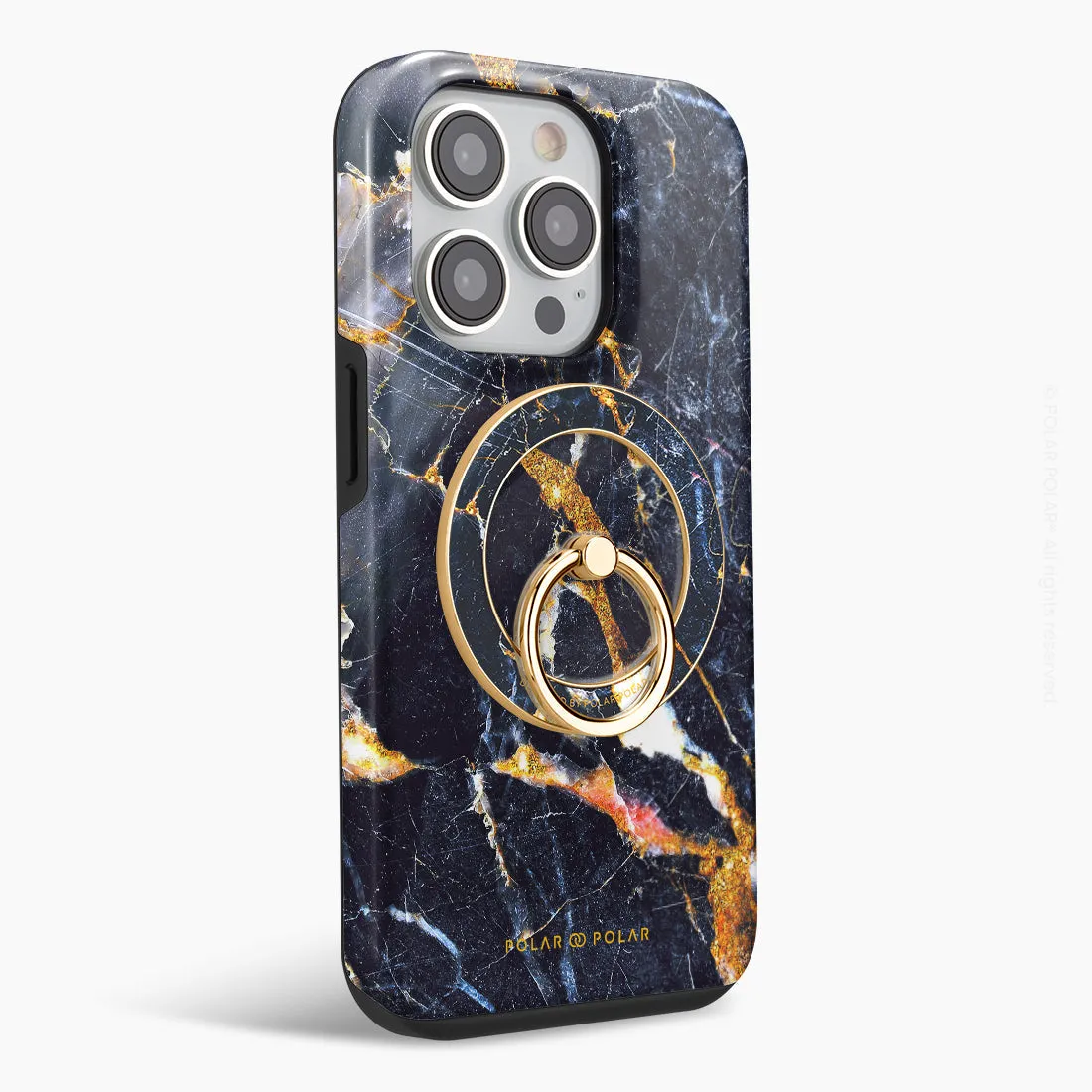 Winter Forest - Golden MagSafe Phone Grip and Ring Holder Stand