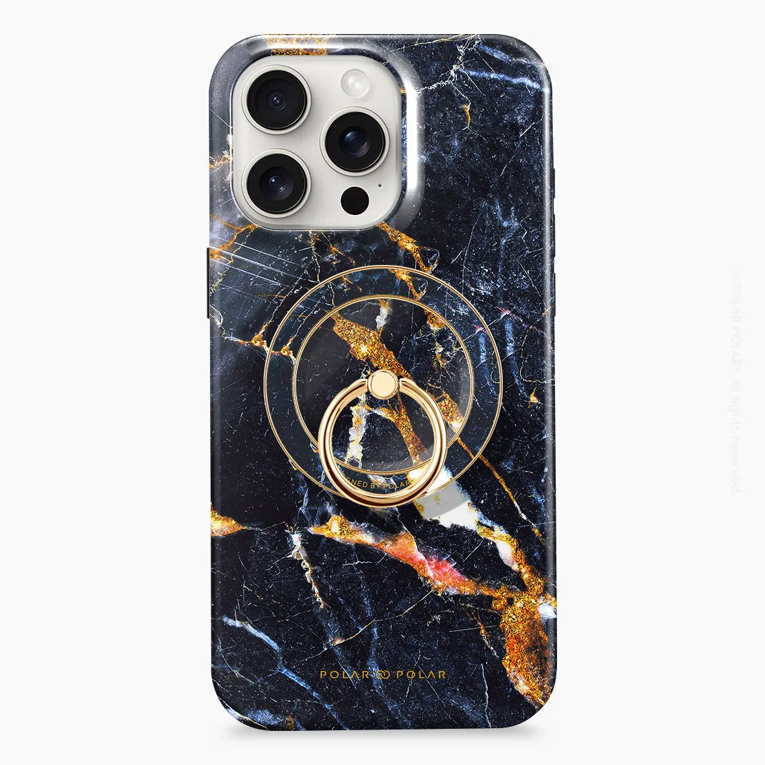 Winter Forest - Golden MagSafe Phone Grip and Ring Holder Stand