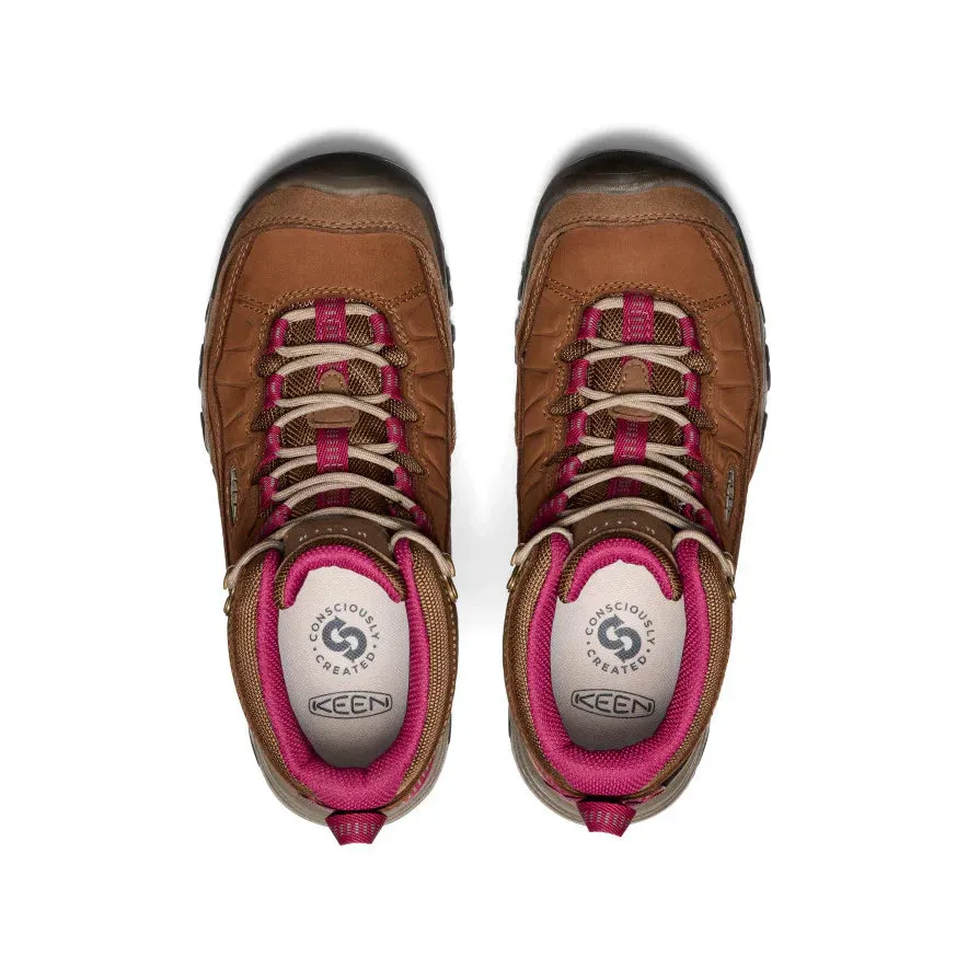 WOMEN'S KEEN TARGHEE IV MID WATERPROOF HIKING BOOT | BISON / BEAUJOLAIS